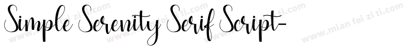 Simple Serenity Serif Script字体转换